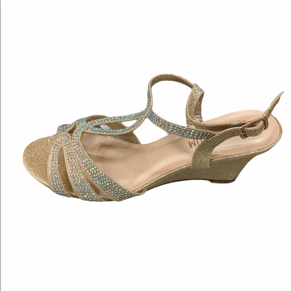 De Blossom Nude Shimmer Wedges